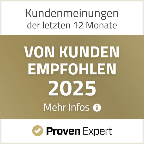 ProvenExpert: von Kunden empfohlen 2025